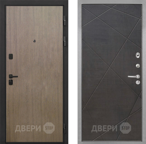 Входная металлическая Дверь Интекрон (INTECRON) Профит Black Венге Коричневый Лучи-М Венге распил кофе в Одинцово