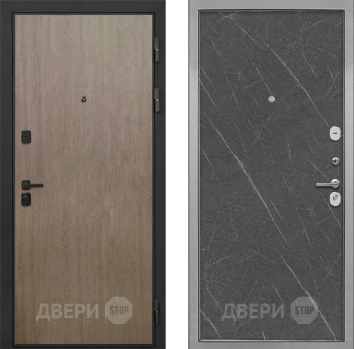 Входная металлическая Дверь Интекрон (INTECRON) Профит Black Венге Коричневый Гладкая Гранит лава оникс в Одинцово