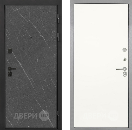 Входная металлическая Дверь Интекрон (INTECRON) Профит Black Гранит Лава Оникс Гладкая Слоновая кость в Одинцово