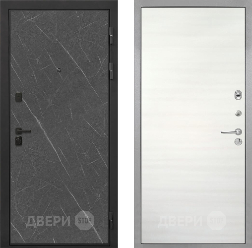 Входная металлическая Дверь Интекрон (INTECRON) Профит Black Гранит Лава Оникс Гладкая Дуб сильвер поперечный в Одинцово