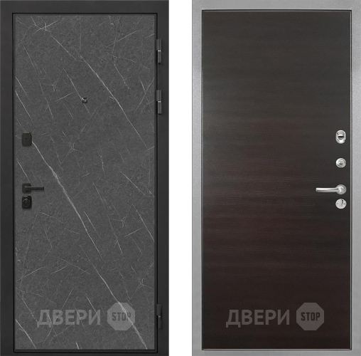 Входная металлическая Дверь Интекрон (INTECRON) Профит Black Гранит Лава Оникс Гладкая Эковенге поперечный в Одинцово