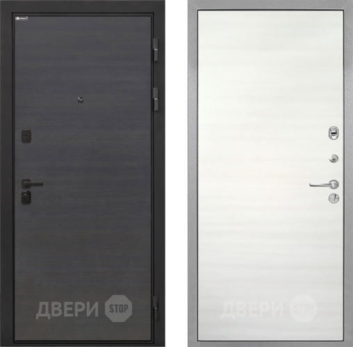 Входная металлическая Дверь Интекрон (INTECRON) Профит Black Эковенге Гладкая Дуб сильвер поперечный в Одинцово