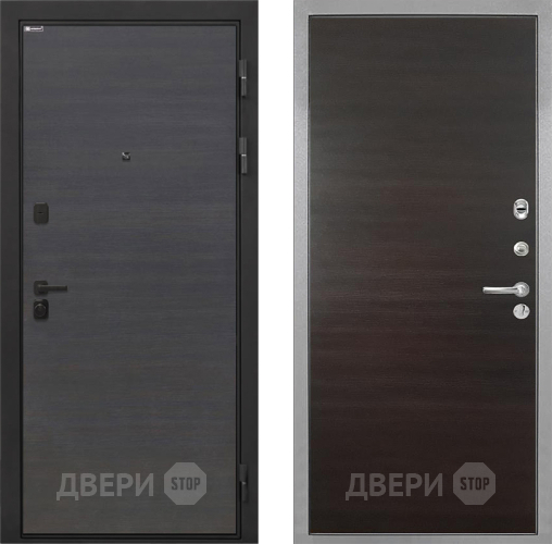 Входная металлическая Дверь Интекрон (INTECRON) Профит Black Эковенге Гладкая Эковенге поперечный в Одинцово