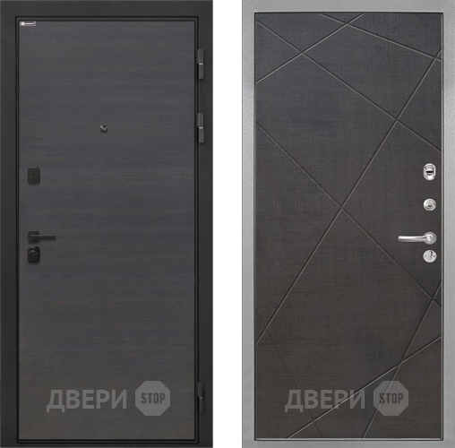 Входная металлическая Дверь Интекрон (INTECRON) Профит Black Эковенге Лучи-М Венге распил кофе в Одинцово