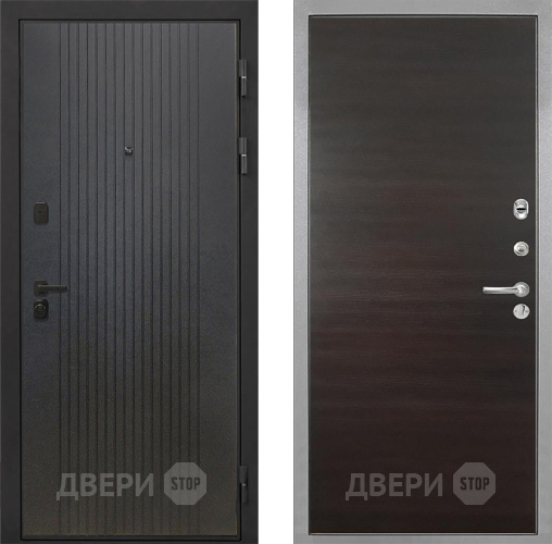 Входная металлическая Дверь Интекрон (INTECRON) Профит Black ФЛ-295 Гладкая Эковенге поперечный в Одинцово