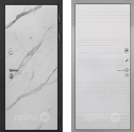 Входная металлическая Дверь Интекрон (INTECRON) Гектор Мрамор Арктик ФЛ-316 Белый ясень в Одинцово