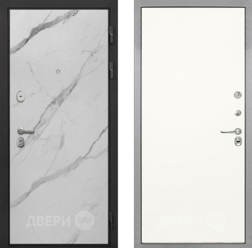 Дверь Интекрон (INTECRON) Гектор Мрамор Арктик Гладкая Слоновая кость в Одинцово