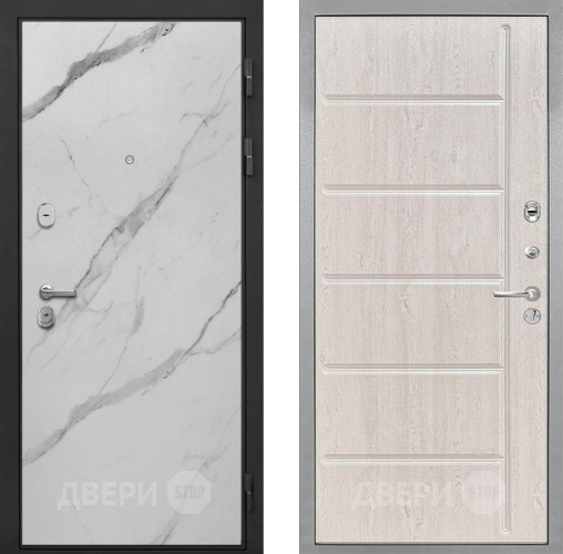 Входная металлическая Дверь Интекрон (INTECRON) Гектор Мрамор Арктик ФЛ-102 Сосна белая в Одинцово