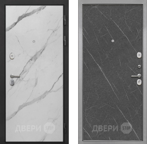 Входная металлическая Дверь Интекрон (INTECRON) Гектор Мрамор Арктик Гладкая Гранит лава оникс в Одинцово