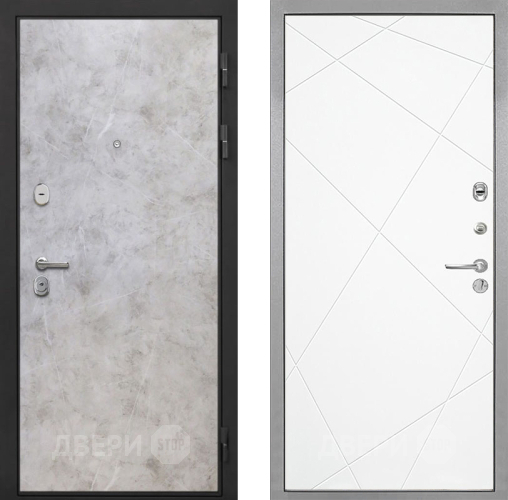 Входная металлическая Дверь Интекрон (INTECRON) Гектор Мрамор Светлый Лучи-М Софт милк в Одинцово