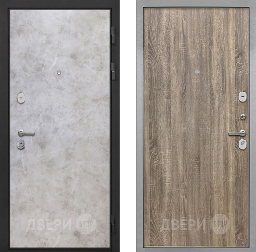 Входная металлическая Дверь Интекрон (INTECRON) Гектор Мрамор Светлый Гладкая Дуб турин в Одинцово