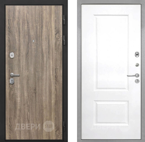 Входная металлическая Дверь Интекрон (INTECRON) Гектор Дуб Турин Альба Роял Вуд белый в Одинцово