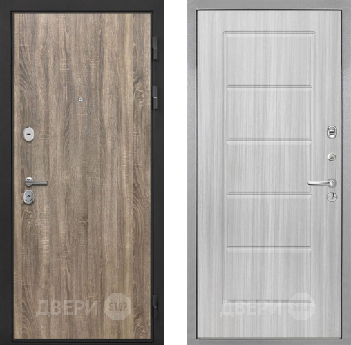 Входная металлическая Дверь Интекрон (INTECRON) Гектор Дуб Турин ФЛ-39 Сандал белый в Одинцово