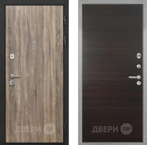 Входная металлическая Дверь Интекрон (INTECRON) Гектор Дуб Турин Гладкая Эковенге поперечный в Одинцово