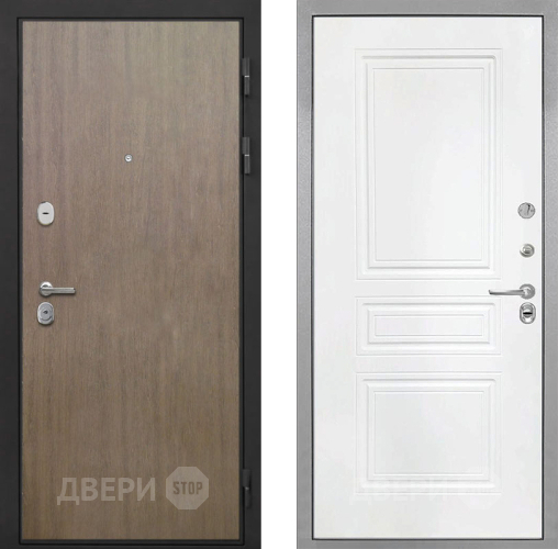 Входная металлическая Дверь Интекрон (INTECRON) Гектор Венге Коричневый ФЛ-243 Белый матовый в Одинцово