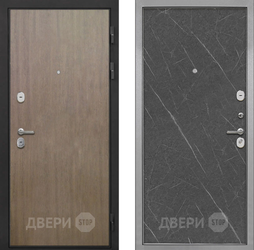 Входная металлическая Дверь Интекрон (INTECRON) Гектор Венге Коричневый Гладкая Гранит лава оникс в Одинцово