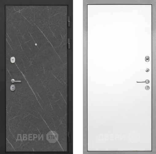 Входная металлическая Дверь Интекрон (INTECRON) Гектор Гранит Лава Оникс Гладкая Силк Сноу в Одинцово