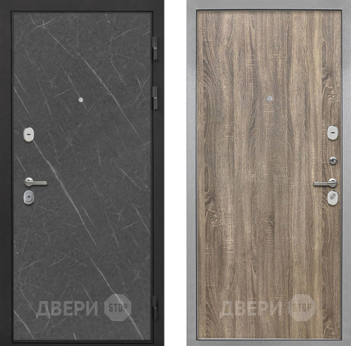 Входная металлическая Дверь Интекрон (INTECRON) Гектор Гранит Лава Оникс Гладкая Дуб турин в Одинцово