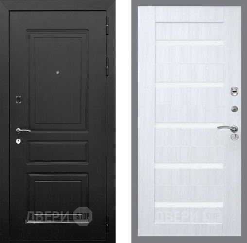 Входная металлическая Дверь Рекс (REX) 6 Венге СБ-14 стекло белое Сандал белый в Одинцово