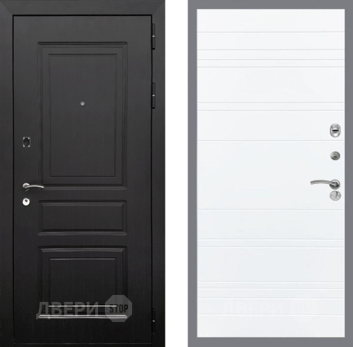 Входная металлическая Дверь Рекс (REX) 6 Венге Line Силк Сноу в Одинцово