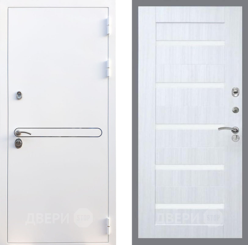 Дверь Рекс (REX) 27 СБ-14 стекло белое Сандал белый в Одинцово