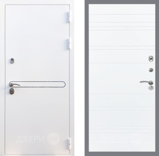 Входная металлическая Дверь Рекс (REX) 27 Line Силк Сноу в Одинцово