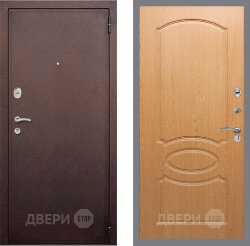 Входная металлическая Дверь Рекс (REX) 2 Медный Антик FL-128 Дуб в Одинцово