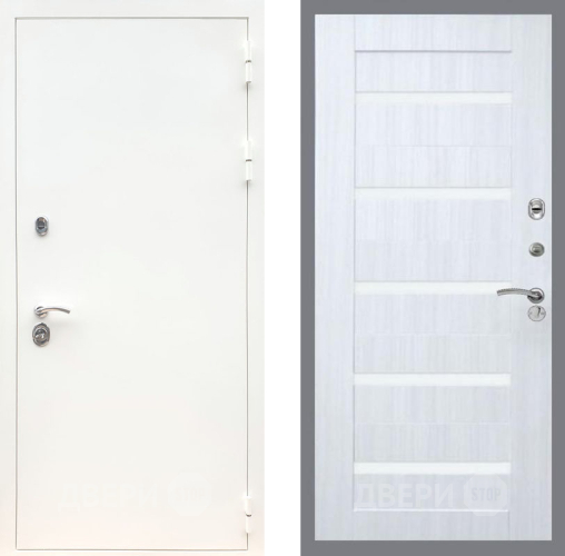 Дверь Рекс (REX) 5 Белая Шагрень СБ-14 стекло белое Сандал белый в Одинцово