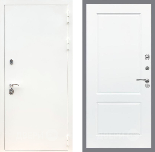 Входная металлическая Дверь Рекс (REX) 5 Белая Шагрень FL-117 Силк Сноу в Одинцово