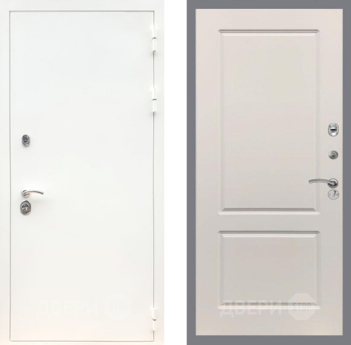 Входная металлическая Дверь Рекс (REX) 5 Белая Шагрень FL-117 Шампань в Одинцово