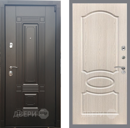 Входная металлическая Дверь Рекс (REX) 9 FL-128 Беленый дуб в Одинцово