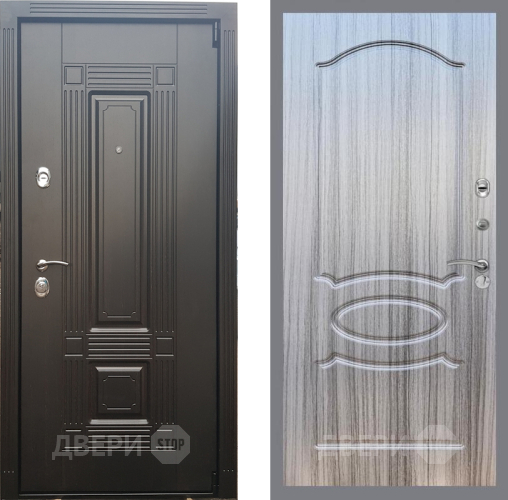 Входная металлическая Дверь Рекс (REX) 9 FL-128 Сандал грей в Одинцово