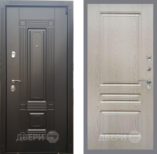 Входная металлическая Дверь Рекс (REX) 9 FL-243 Беленый дуб в Одинцово