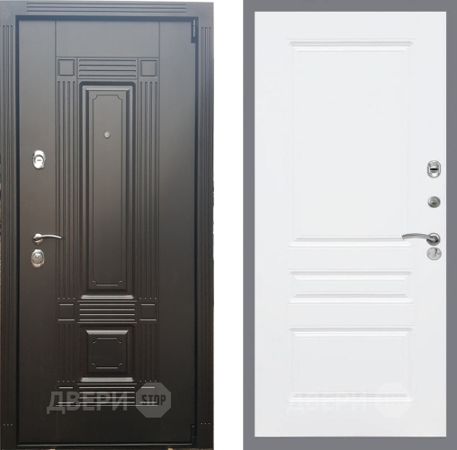 Входная металлическая Дверь Рекс (REX) 9 FL-243 Силк Сноу в Одинцово