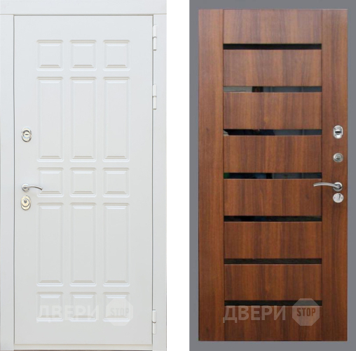 Дверь Рекс (REX) 8 Силк Сноу СБ-14 стекло черное Орех бренди в Одинцово