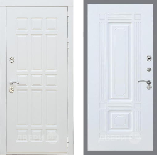 Входная металлическая Дверь Рекс (REX) 8 Силк Сноу FL-2 Силк Сноу в Одинцово