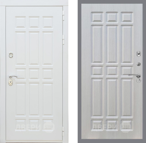 Входная металлическая Дверь Рекс (REX) 8 Силк Сноу FL-33 Лиственница беж в Одинцово