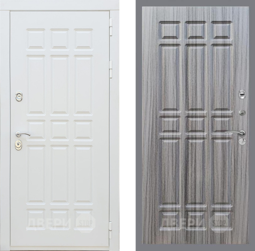 Входная металлическая Дверь Рекс (REX) 8 Силк Сноу FL-33 Сандал грей в Одинцово