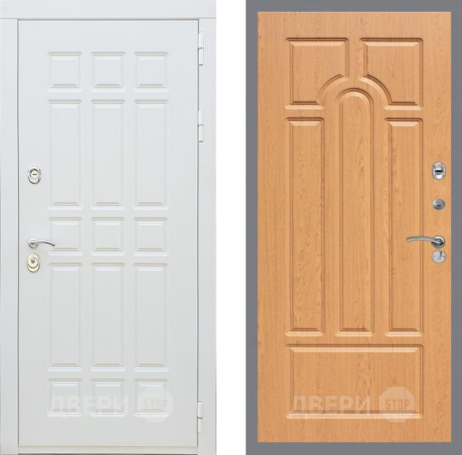 Входная металлическая Дверь Рекс (REX) 8 Силк Сноу FL-58 Дуб в Одинцово