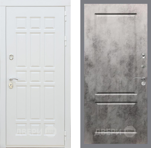 Входная металлическая Дверь Рекс (REX) 8 Силк Сноу FL-117 Бетон темный в Одинцово