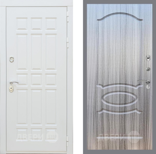 Входная металлическая Дверь Рекс (REX) 8 Силк Сноу FL-128 Сандал грей в Одинцово