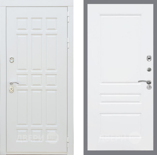 Входная металлическая Дверь Рекс (REX) 8 Силк Сноу FL-243 Силк Сноу в Одинцово