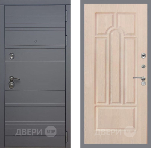 Входная металлическая Дверь Рекс (REX) 14 силк титан FL-58 Беленый дуб в Одинцово