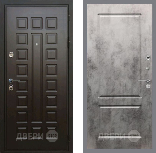 Входная металлическая Дверь Рекс (REX) Премиум 3к FL-117 Бетон темный в Одинцово