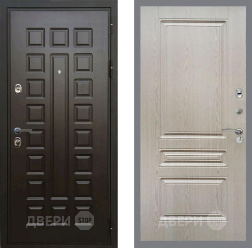 Входная металлическая Дверь Рекс (REX) Премиум 3к FL-243 Беленый дуб в Одинцово