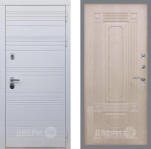 Входная металлическая Дверь Рекс (REX) 14 Силк Сноу FL-2 Беленый дуб в Одинцово