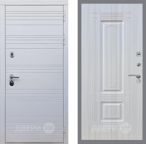 Входная металлическая Дверь Рекс (REX) 14 Силк Сноу FL-2 Сандал белый в Одинцово