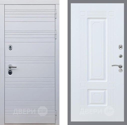 Входная металлическая Дверь Рекс (REX) 14 Силк Сноу FL-2 Силк Сноу в Одинцово