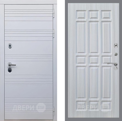 Входная металлическая Дверь Рекс (REX) 14 Силк Сноу FL-33 Сандал белый в Одинцово