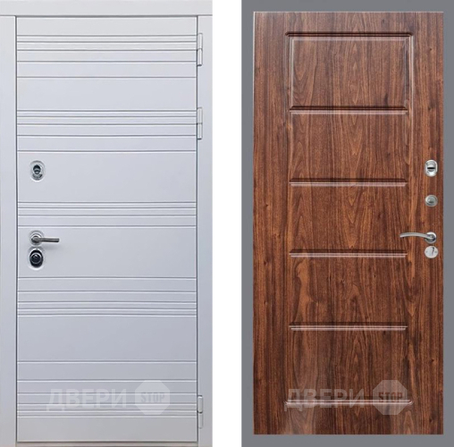 Входная металлическая Дверь Рекс (REX) 14 Силк Сноу FL-39 орех тисненый в Одинцово